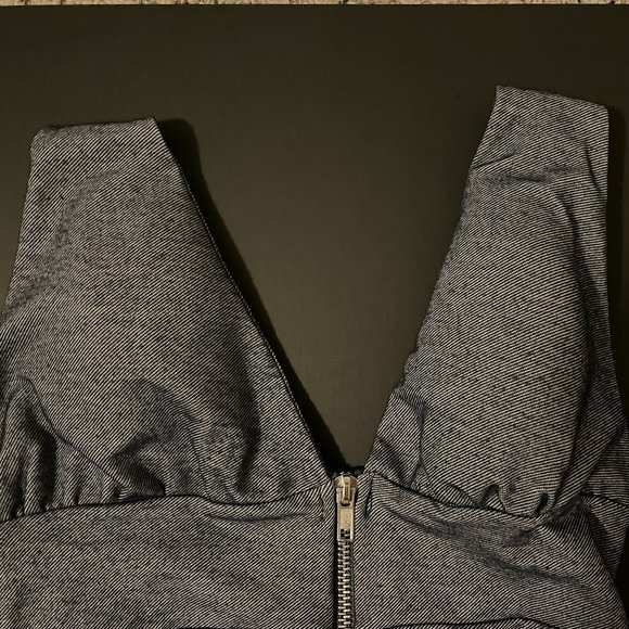 Women's Stretchy Denim Dress Mini Dress Blue Sleeveless - Picture 2 of 9